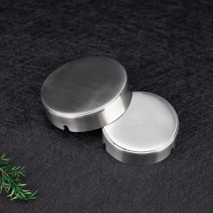 Tabletop Stainless Steel Ashtray – Modern Silver Design with Slot