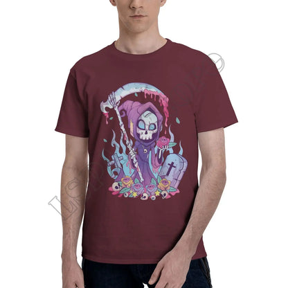 Pastel Goth Grim Reaper T-Shirt – Kawaii Occult Streetwear Tee