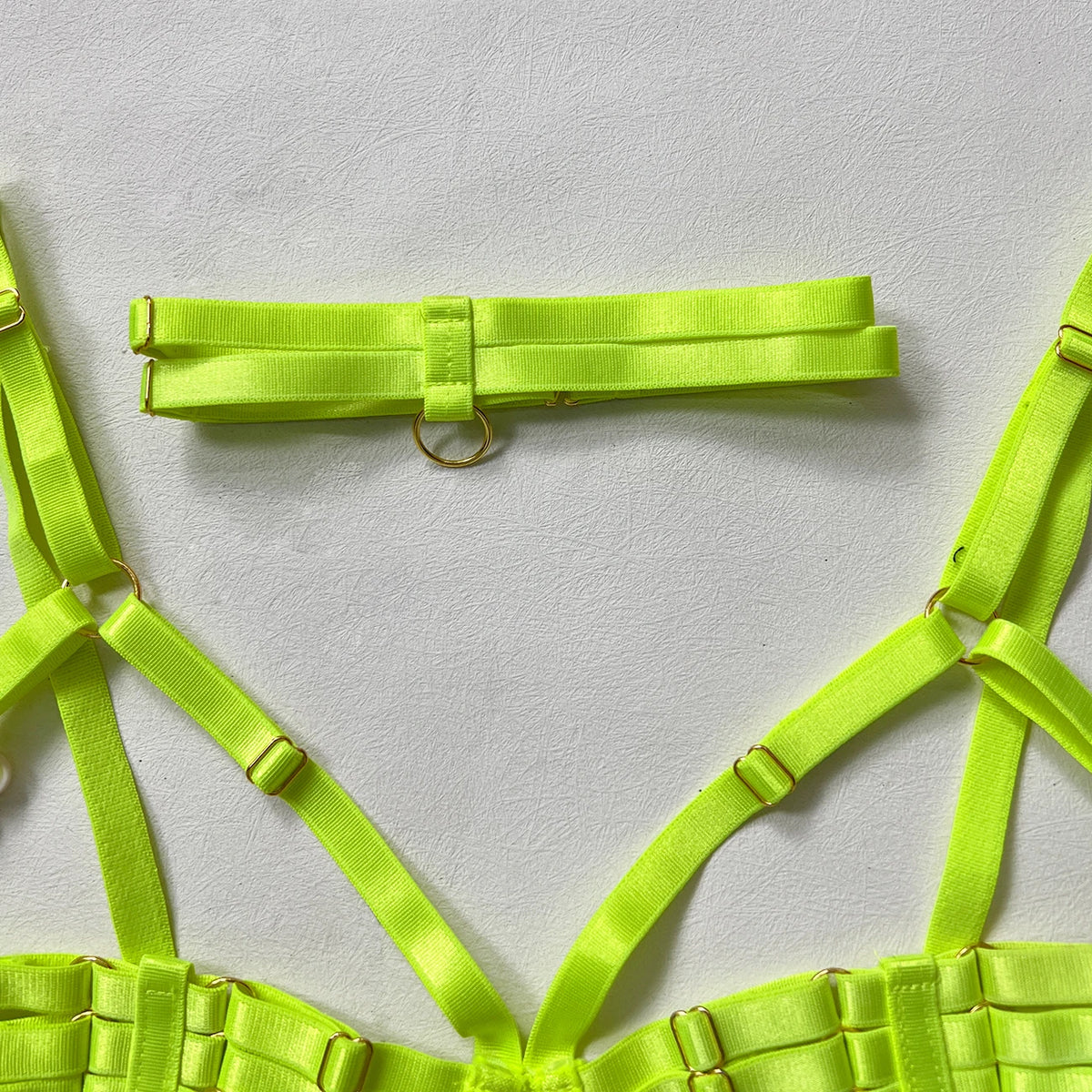 5-Piece Hollow Lingerie Set – Sensual Open Bra & Brief Outfit