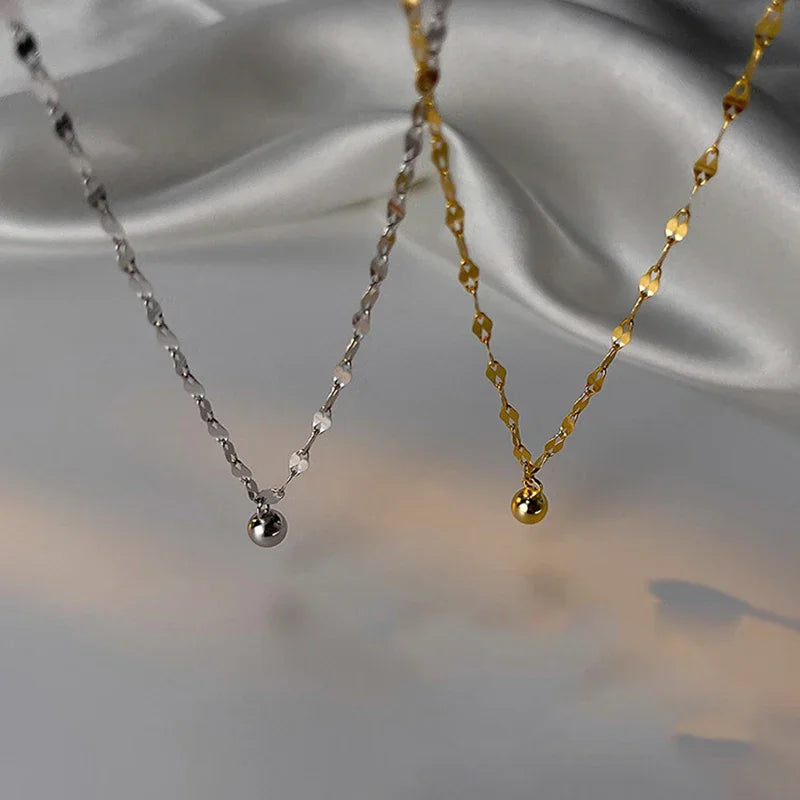 Minimalist Silver Bead Anklet – Women’s Summer Beach Flat Chain Bracelet