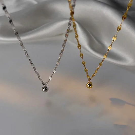 Minimalist Silver Bead Anklet – Women’s Summer Beach Flat Chain Bracelet