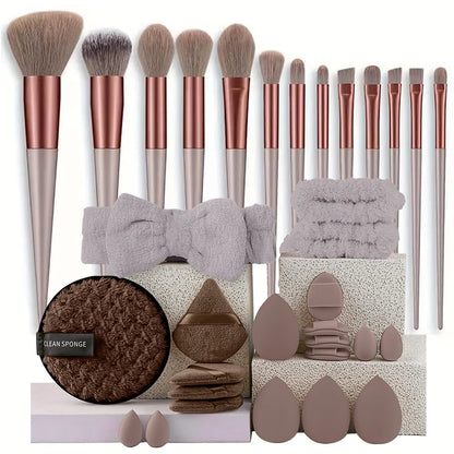 Professional Makeup Brush Set – 13pcs / 33pcs with Sponges & Tools