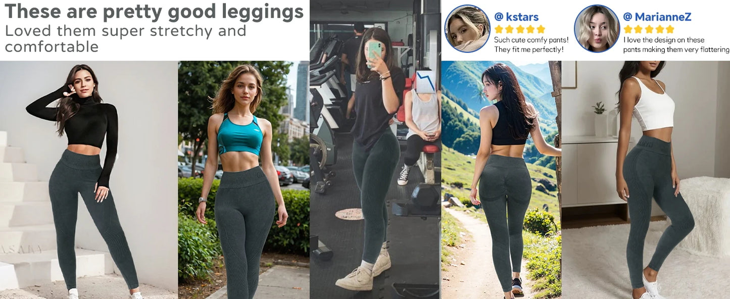 Seamless High-Waist Yoga Leggings – Quick-Dry Fitness Pants