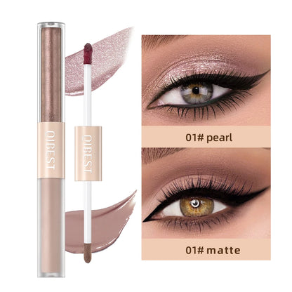 Double-Ended Glitter & Matte Eyeshadow Stick – 2-in-1 Waterproof Eye Makeup Pencil