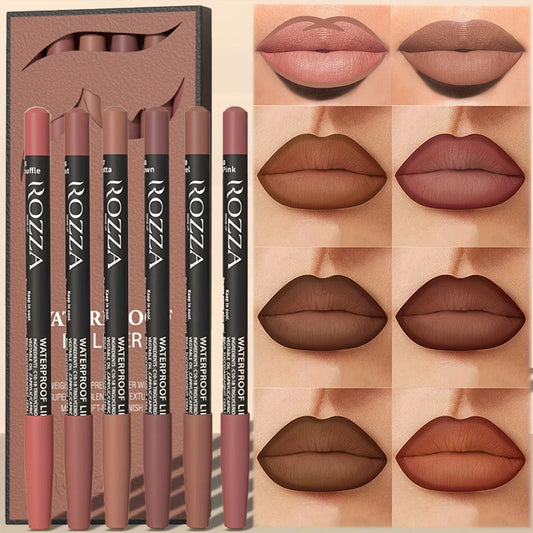 Nude Matte Lip Liner Pencil Set (6pcs)