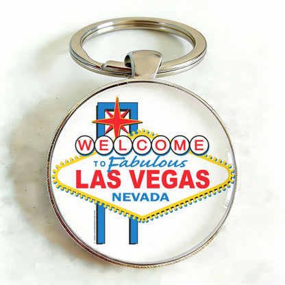 Vintage Las Vegas Welcome Keychain