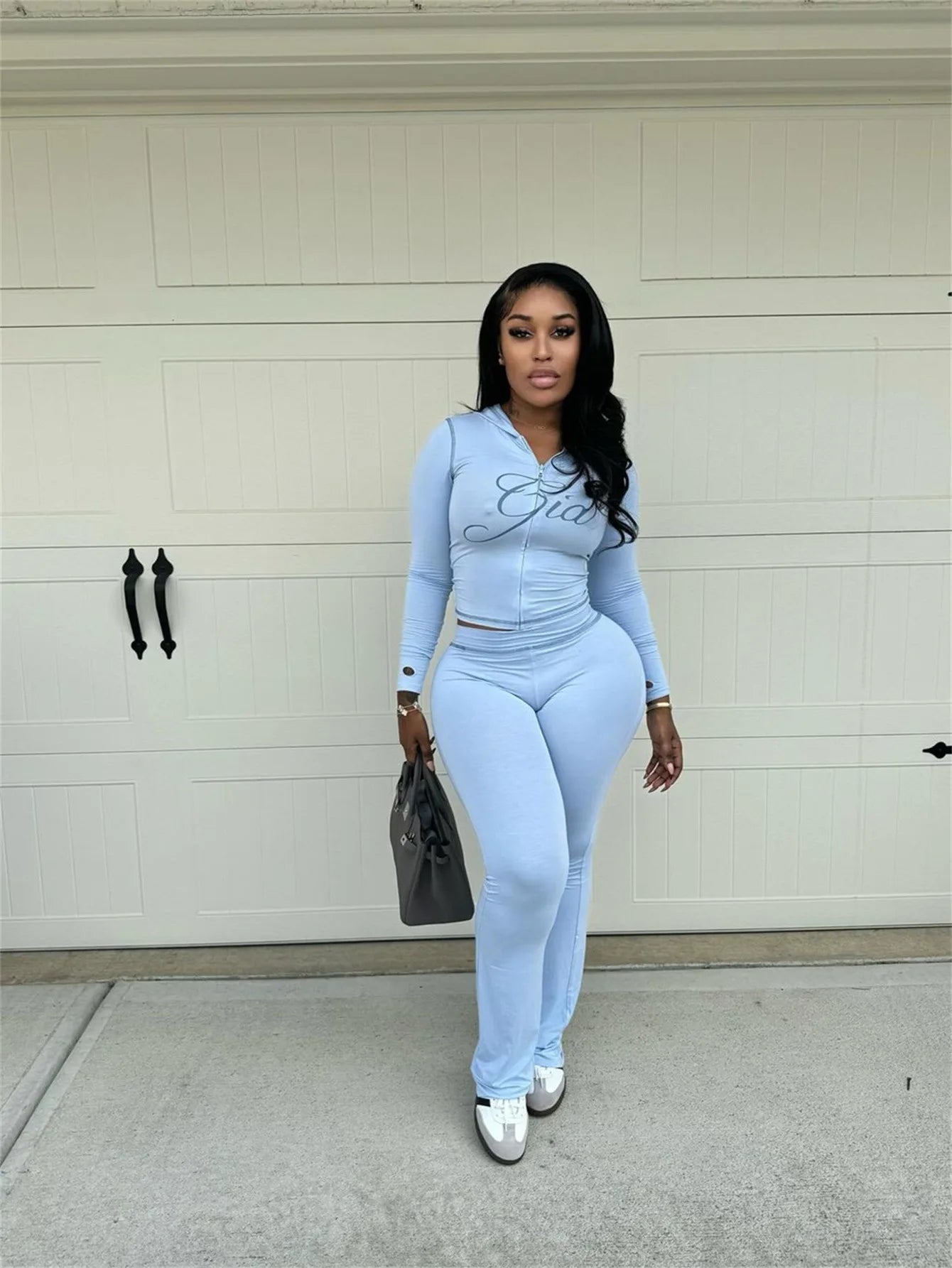 Y2K Hooded 2-Piece Set