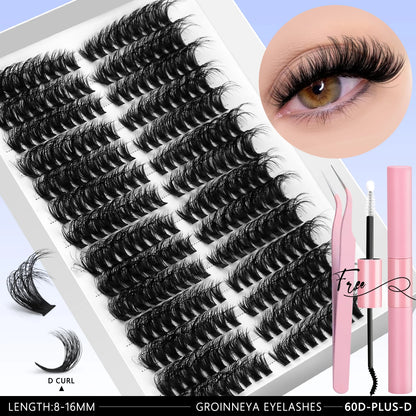Lash Clusters Kit – 540PCS Cat-Eye Lash Extension Set with Bond & Seal