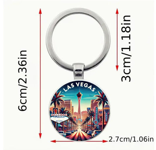 Las Vegas Retro Keychain