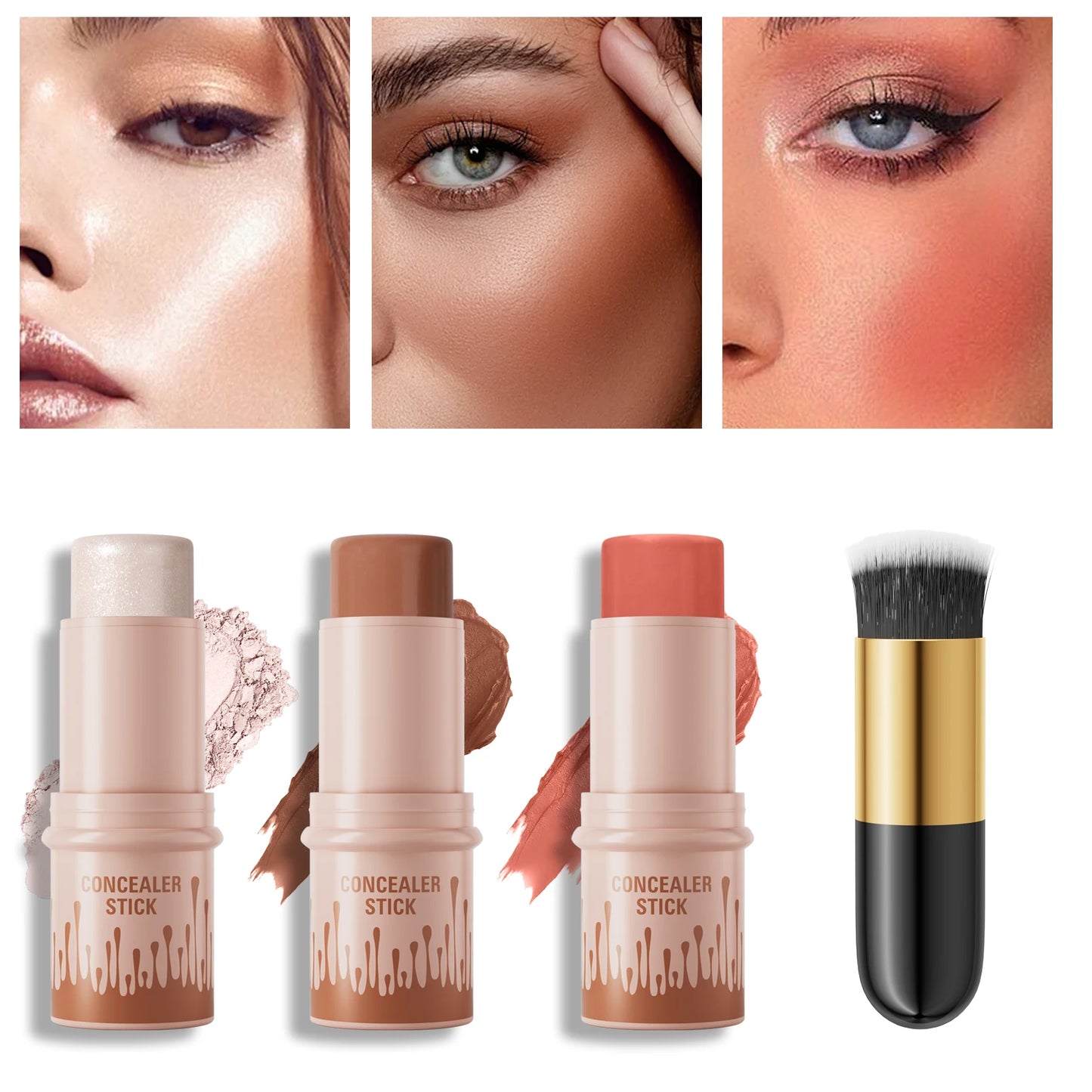 Contour Stick Set – Matte Finish Highlighter & Shadow Duo for Flawless V-Face Sculpting