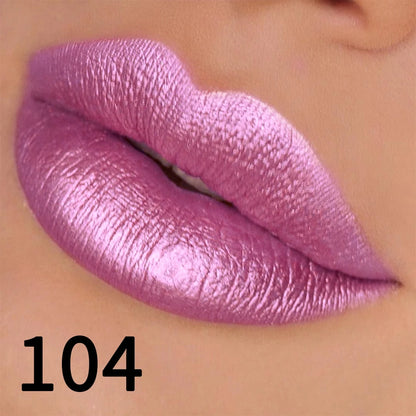 19-Color Glitter Lipstick Collection – Hydrating, Sparkling Metallic Lip Tints