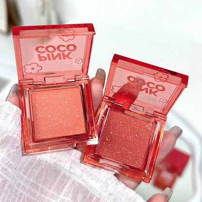 🌸 PINKCOCO Fine Shimmer Tipsy Blush – Multi-Use Soft Mist Glow