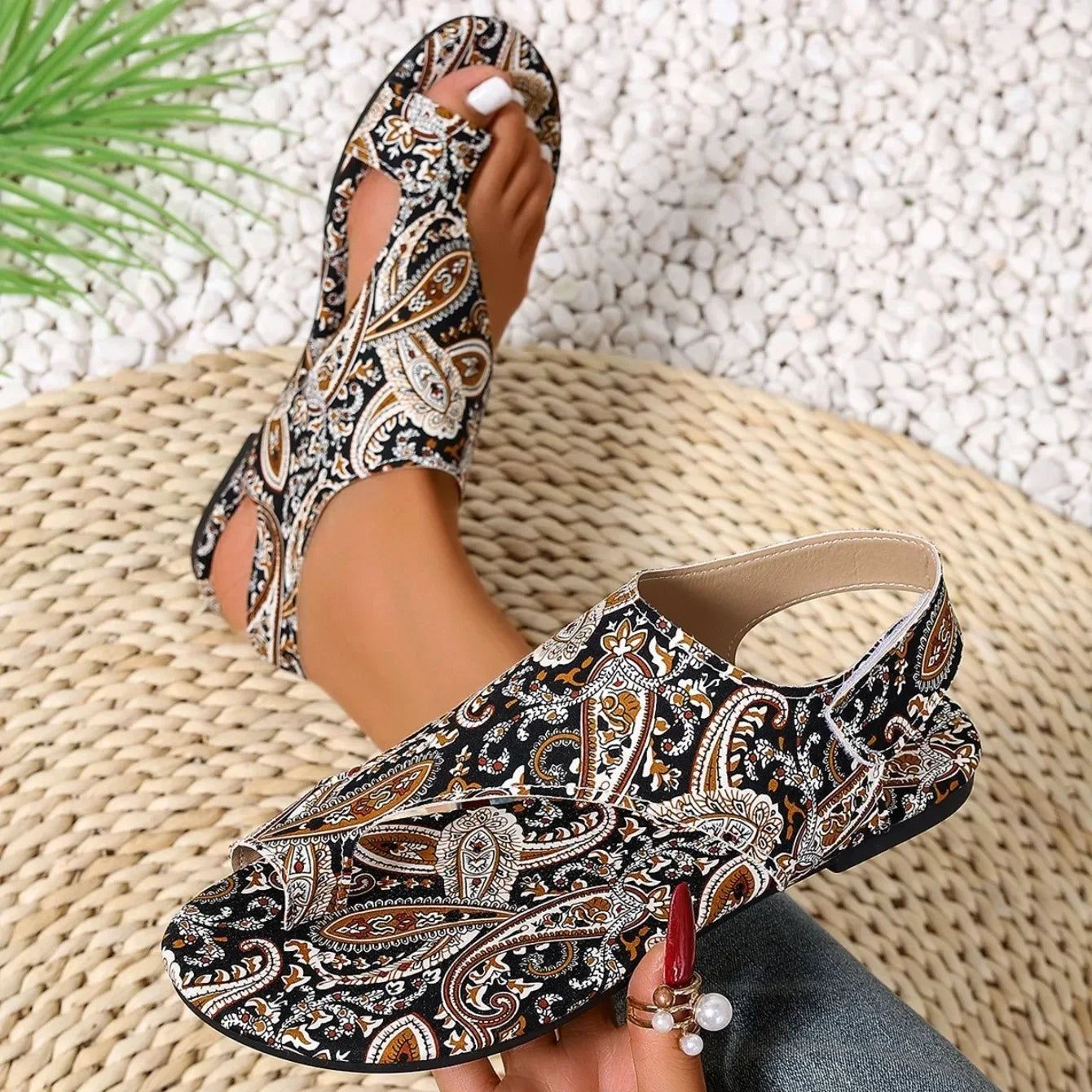 Bohemian Roman Flat Sandals