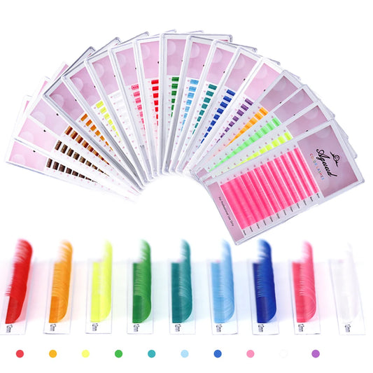 Glow-in-the-Dark Neon UV Lash Extensions – Fluorescent Color Faux Mink D Curl