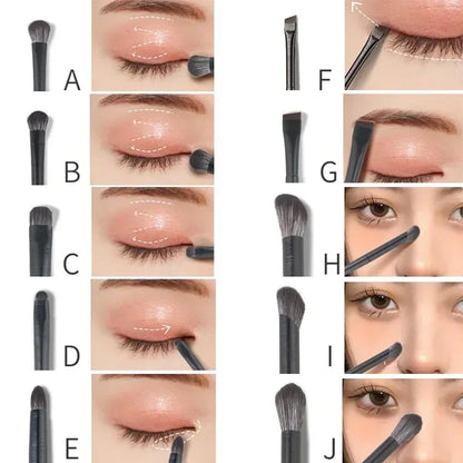 Professional Makeup Brush Set – Natural Fiber Brushes for Face & Eyes (6–10pcs)