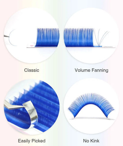 Glow-in-the-Dark Neon UV Lash Extensions – Fluorescent Color Faux Mink DD Curl