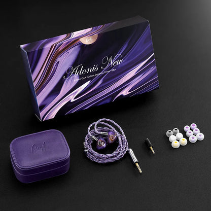 QoA Adonis Hybrid In-Ear Monitors – 1DD+2BA HiFi Wired Earphones (3.5mm/4.4mm)