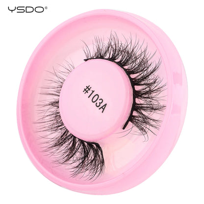 Wispy 3D Mink False Eyelashes – Natural Long, Fluffy & Reusable Strip Lashes (1 Pair)