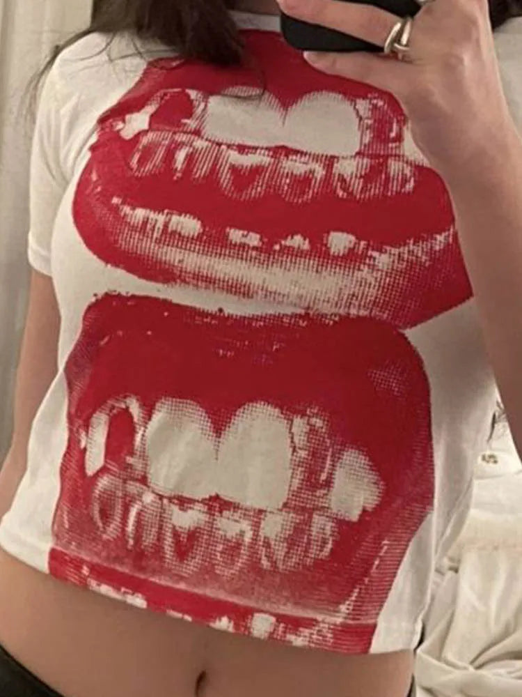 Punk Y2K Gothic Baby Tee