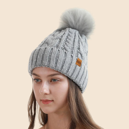Women’s Winter Pompom Beanie Set
