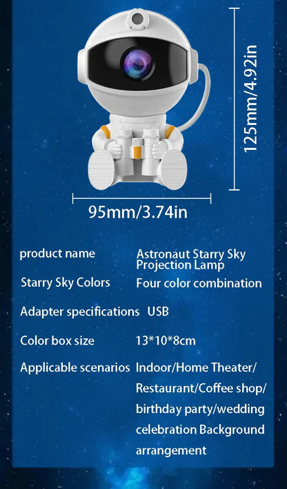 Astronaut Galaxy Projector – Starry Nebula Night Light