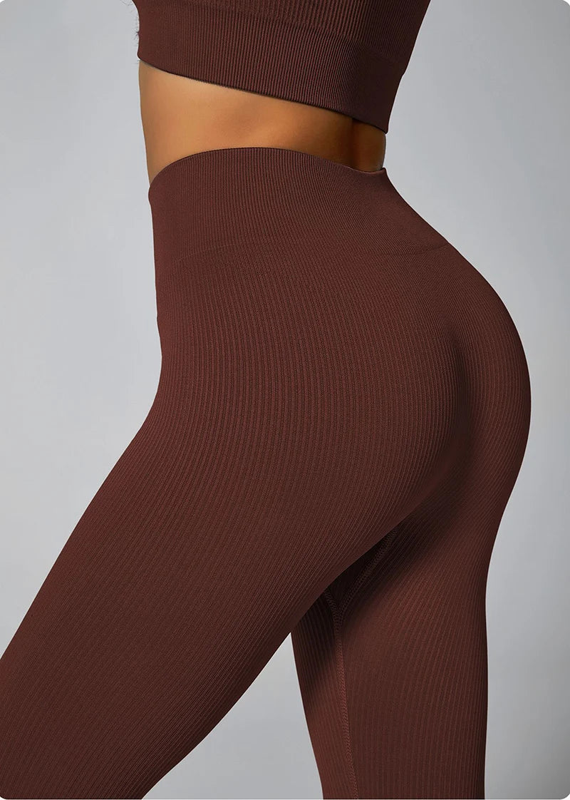 Seamless High-Waisted Yoga Pants – Slimming Sports Leggings