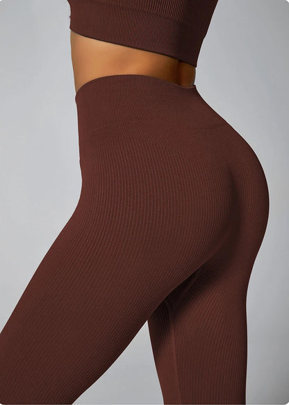 Seamless High-Waisted Yoga Pants – Slimming Sports Leggings
