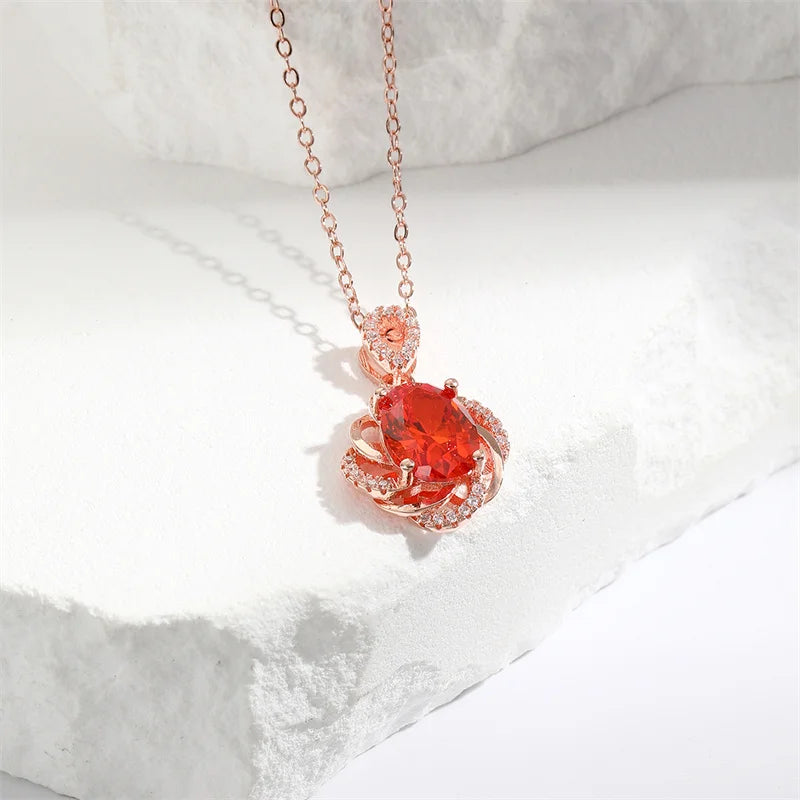 CC Cubic Zirconia Water Drop Pendant Necklace