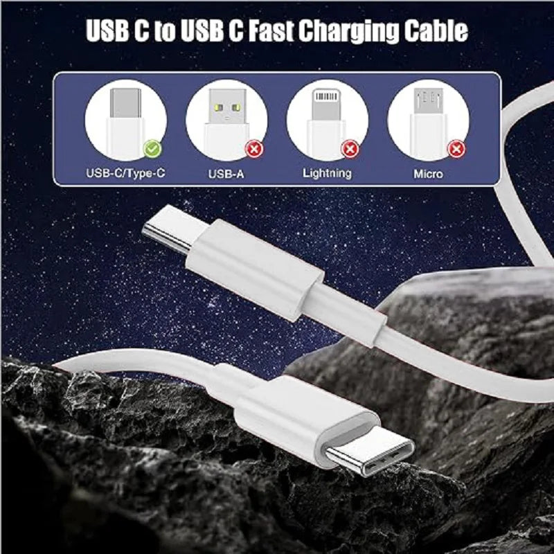 PD 60W Type-C to Type-C Fast Charging Cable – 5pcs / 10pcs Set