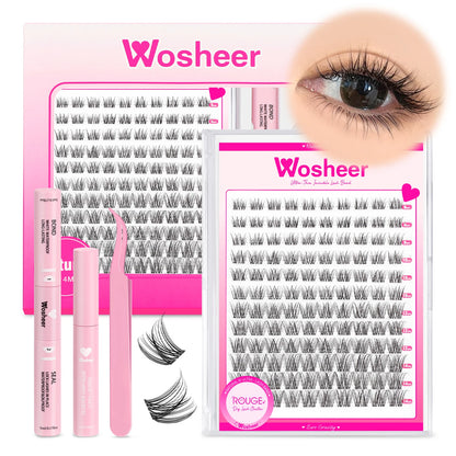Fluffy Lash Clusters Kit – 100D Wispy Individual Eyelash Extensions (8–18mm)