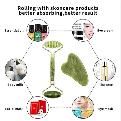 Natural Jade  Face Massager – Glow From Within