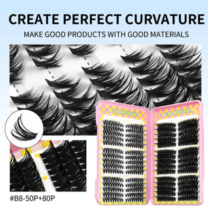 Lash Clusters Kit – 540PCS Cat-Eye Lash Extension Set with Bond & Seal