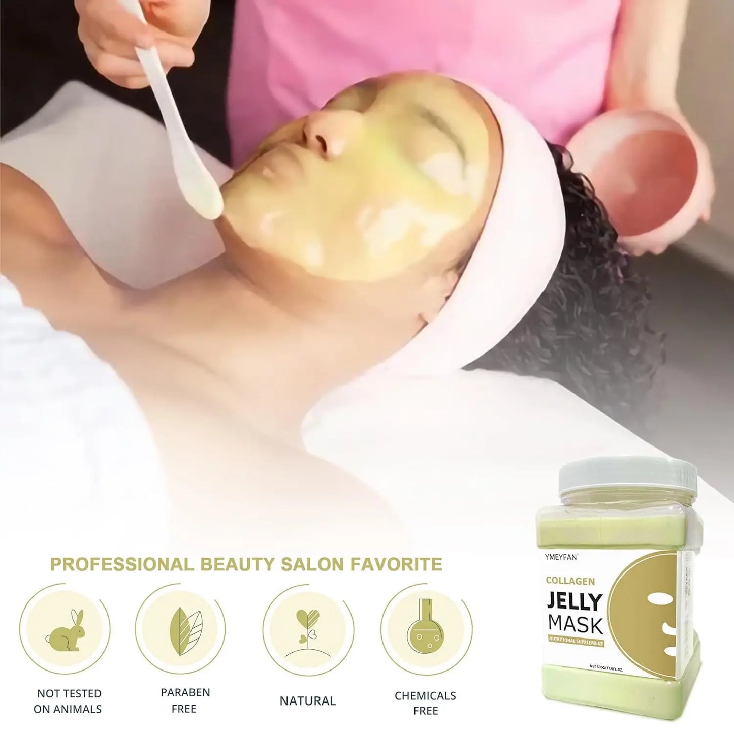 Professional Jelly Face Mask Powder – Hyaluronic Acid Hydrating & Whitening Peel Mask 💆‍♀️✨