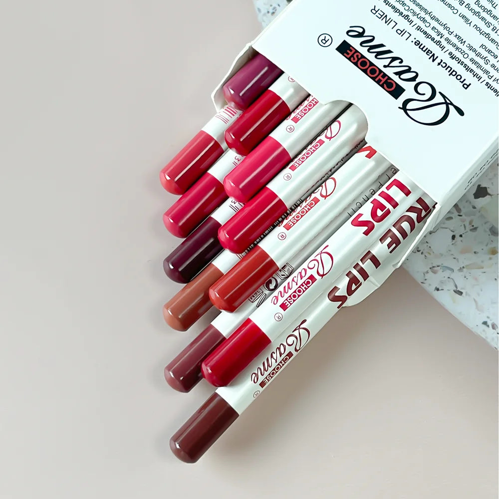 12PCS Matte Lipstick & Lip Liner Gift Set