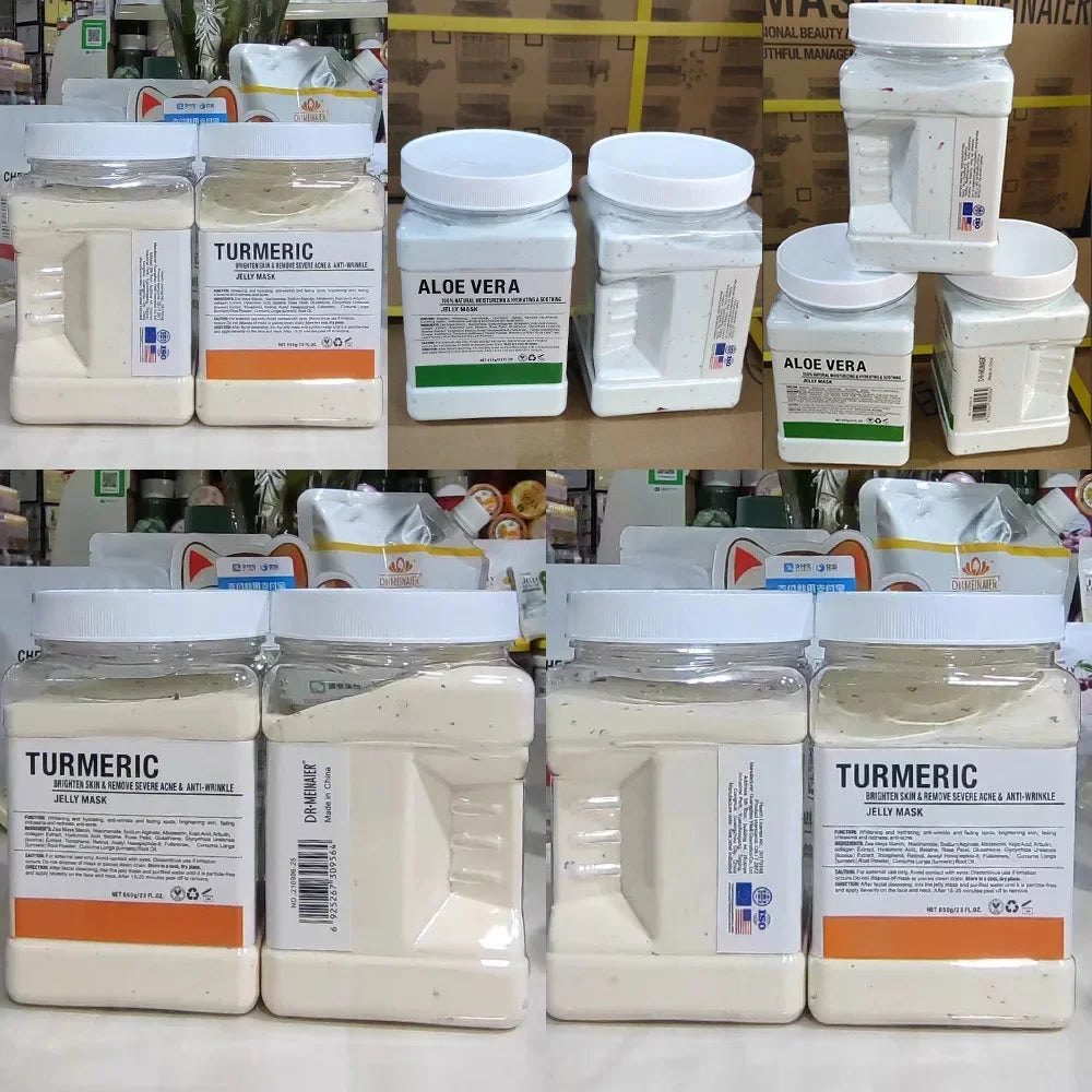 650g Chamomile & Hyaluronic Acid Jelly Mask Powder – Hydrating, Firming & Brightening Facial Treatment 💆‍♀️✨