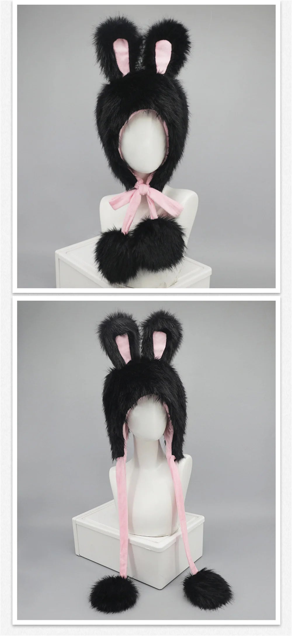 Plush Bunny Ears Hat
