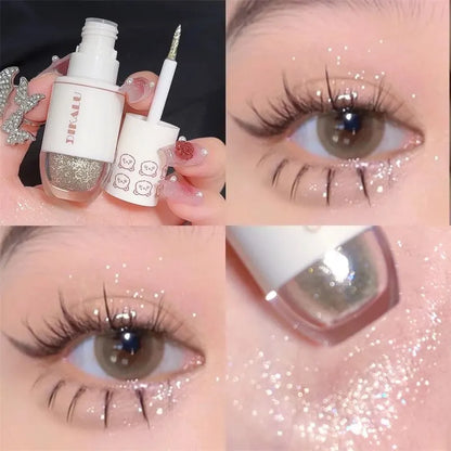 Bear Bowling Ball Liquid Eyeshadow – Super Sparkle Pearl Glitter Eye Makeup