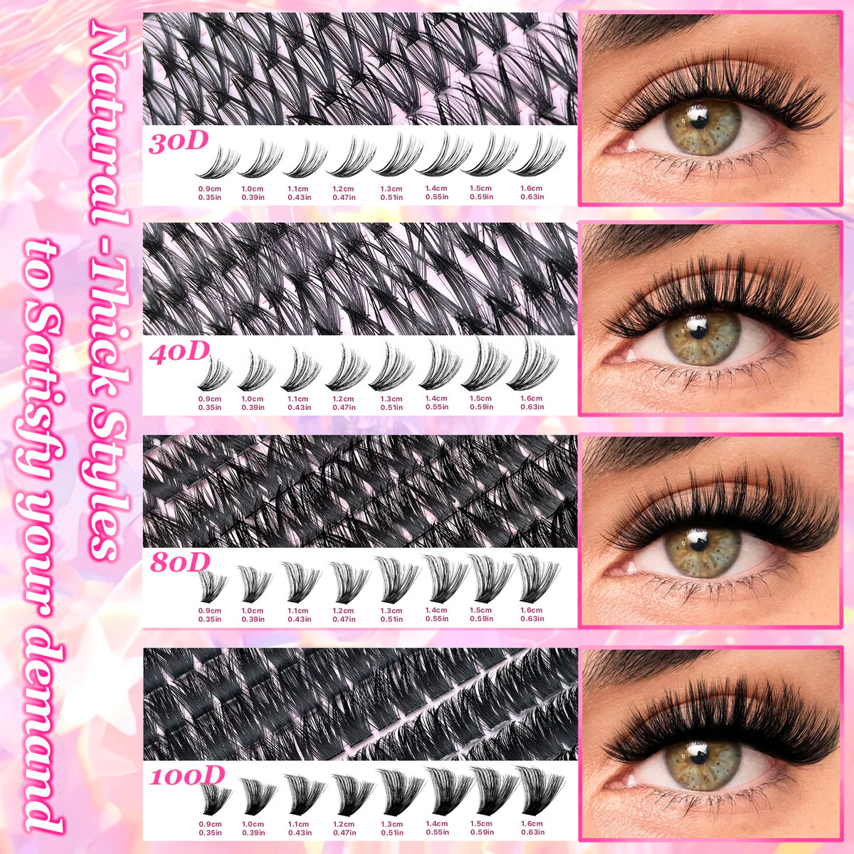 DIY Lash Extension Kit – 720pcs Individual Lash Clusters with Bond & Seal