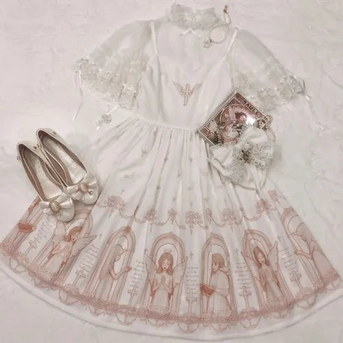 Dark Gothic Devil Print Lolita Dress