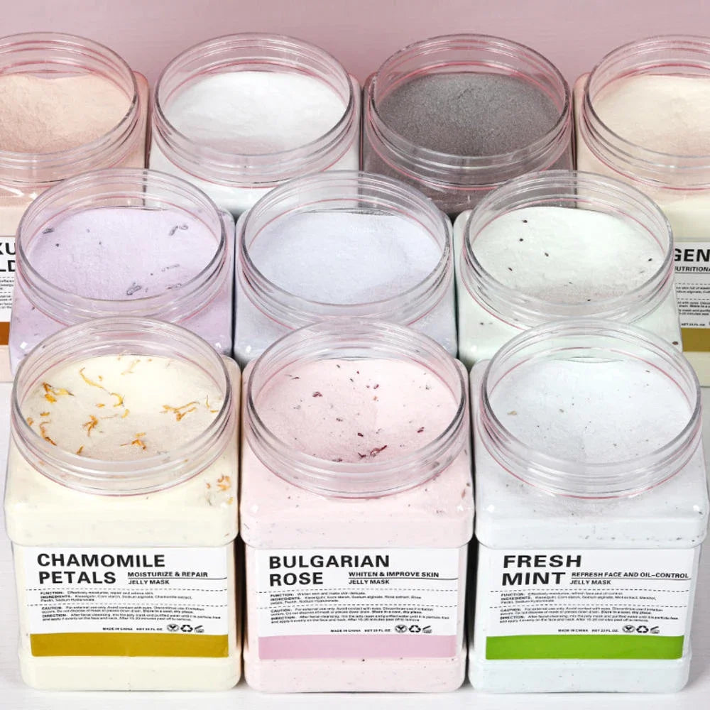 6PCS Professional Jelly Mask Powder Set – Hydrating, Whitening & Anti-Aging Peel-Off Facial Masks 💆‍♀️✨