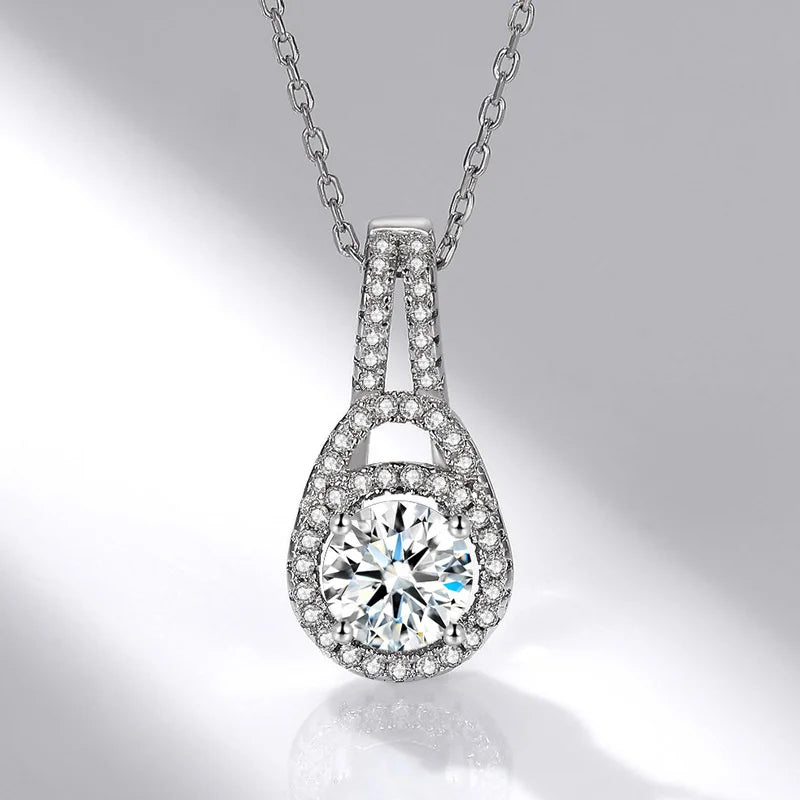 CC Cubic Zirconia Water Drop Pendant Necklace