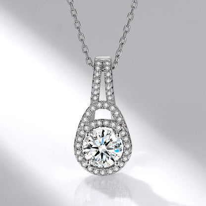 CC Cubic Zirconia Water Drop Pendant Necklace