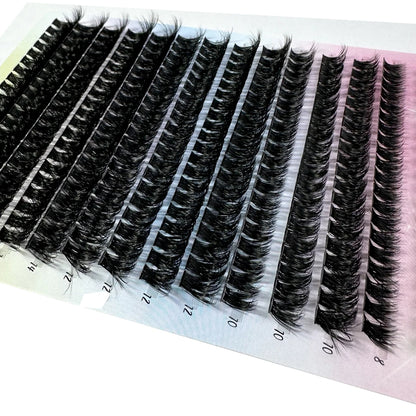 DIY 5D Fluffy Lash Clusters – 80D D-Curl Wispy Extensions (280pcs)