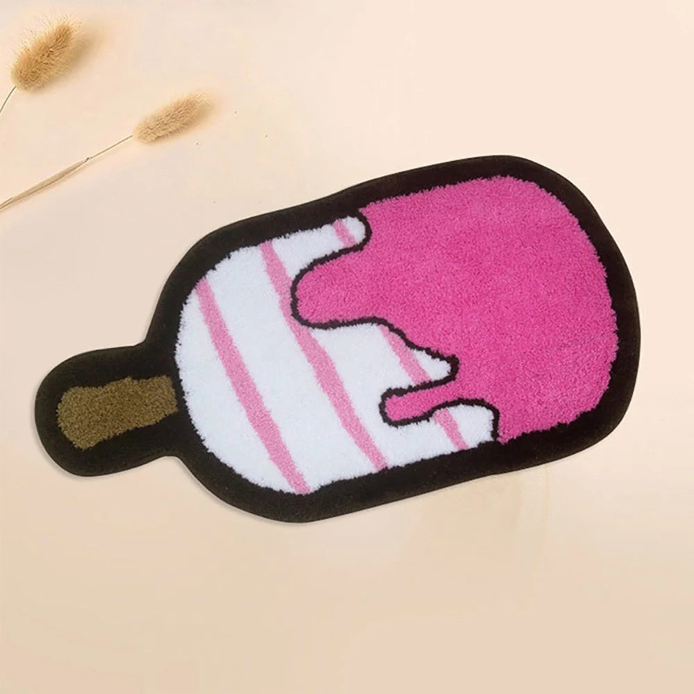 Cute Cartoon Ice Cream Plush Rug
