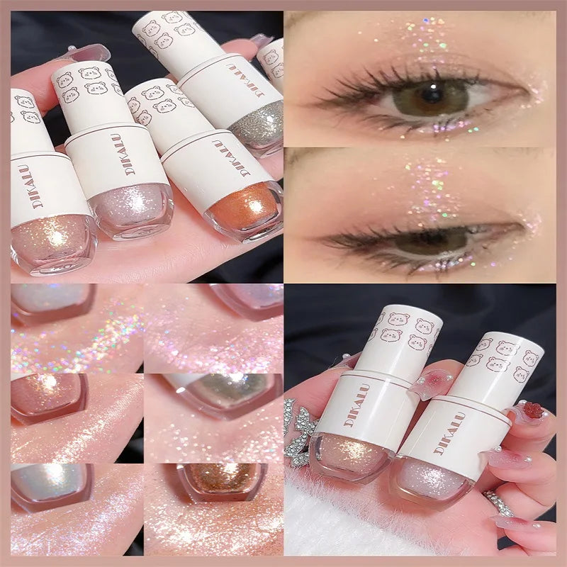 Bear Bowling Ball Liquid Eyeshadow – Super Sparkle Pearl Glitter Eye Makeup
