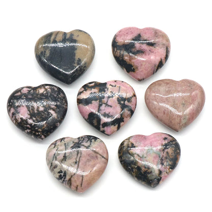 Natural Stone Heart Crystals – Rose Quartz, Amethyst & Gemstone Ornaments