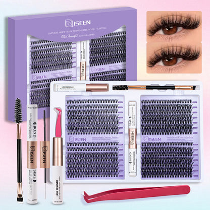 DIY Eyelash Extension Kit – Complete Cluster Lash Set with Bond, Seal & Tools