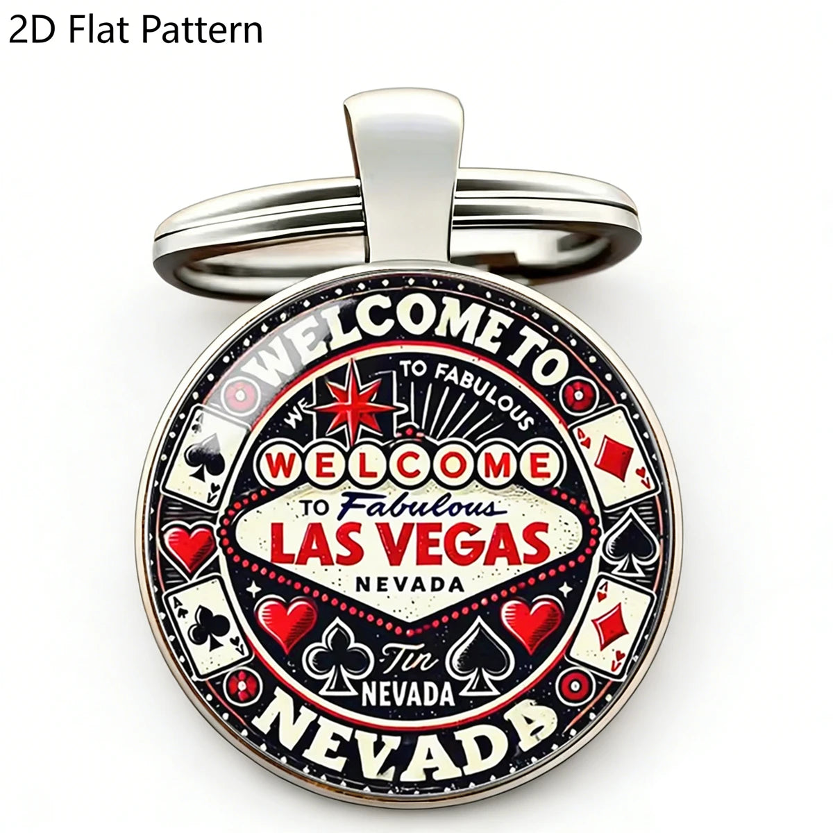 Vintage Las Vegas Welcome Keychain