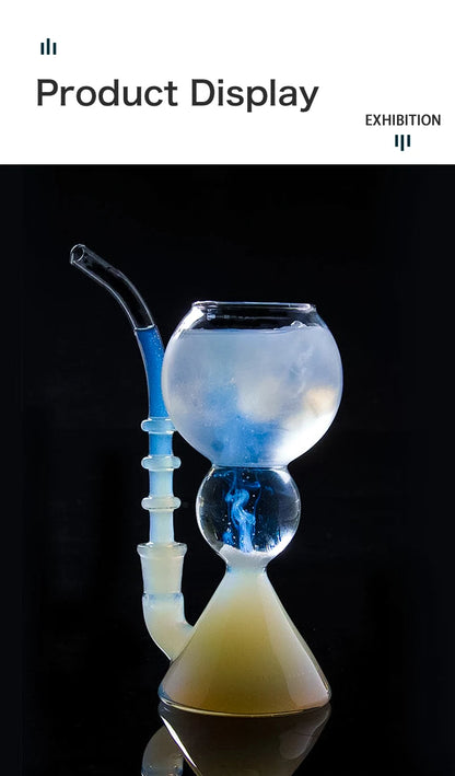 Inmeet Absinthe Glass – Heat-Resistant Borosilicate Cocktail Cup with Straw
