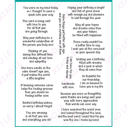 Holiday &amp; Birthday Wishes Metal Cutting Dies – DIY Craft &amp; Scrapbooking Stencils